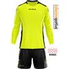 Givova KIT PORTIERE HYGUANA CALCIO CALCETTO GIVOVA KITP009 - col. giallo fluo/nero