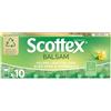 Scottex Balsam Fazzoletti, Con Balsamo protettivo, Dermatologicamente testati, 10 Pz, Confezione da 10 Pacchetti di Fazzoletti di carta