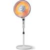 Avilia - Stufa Elettrica a Parabola con Elemento al Carbonio 550/1100W, Timer, Telecomando e Oscillazione per Riscaldamento Casa Rapido e a Basso Consumo Energetico