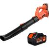 Bravolu Soffiatore a Batteria, Bravolu 21V Soffiatore Foglie Elettrico, con Batteria da