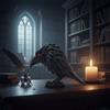 Statuetta di Corvo Miniatura Statuetta Corvo Nero Dettagli Realistici