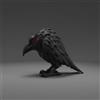 Statuetta di Corvo Miniatura Statuetta Corvo Nero Gotico per Scaffale,