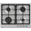 FOSTER 7014032 Piano Cottura 4 fuochi a Gas da 58 cm Piano Inox Spazzolato