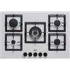 ELLECI PLANO 75 PMSP75179CS PIANO COTTURA 5 fuochi Metaltek 79 Grigio Aluminium