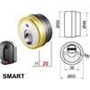 Disec Defender Magnetico Smart MR500 Ottonato Lucido Ø 50 mm MMX20H. 3 Chiavi