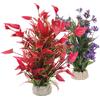 2 PCS Decorazioni Per Acquario Ornamenti Bocce Pesci Piante in Plastica
