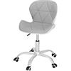 SPRINGOS Sedia da ufficio ergonomica imbottita, altezza regolabile, con ruote, g