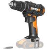 WORX WX370.9 - Trapano avvitatore a percussione a batteria, 20 V, 50 Nm, 2 marce