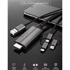 Cavo adattatore HDMI 3 in 1 per TV, iPhone, iPad, Android e Tablet e Proiettore
