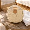 Borsa Rotonda in Paglia Casual Borsa Intrecciata a Mano Stile Vintage