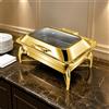 Chafer Dorato in Acciaio Inox Finitura Dorata per Banchetti, Ristoratori