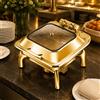 Chafer Dorato in Acciaio Inox Finitura Dorata per Banchetti, Ristoratori