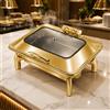 Chafer Dorato in Acciaio Inox Finitura Dorata per Banchetti, Ristoratori