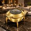 Chafer Dorato in Acciaio Inox Finitura Dorata per Hotel, Ristorante,