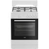 Beko Cucina BEKO 4 Fuochi a Gas Forno a gas 60x60 Bianco FBG62010DW