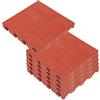 WELL HOME MOBILIARIO & DECORACIÓN Confezione da 6 piastrelle di plastica per pavimento esterno di 39x39x4,8 cm. Area totale 0.9m² Combi - Collezione Terracotta