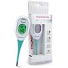 THOMSON Termometro digitale Thermo D3, febbre bambino adulto, misura rapida < 10s, alta precisione, display LCD retroilluminato 3 colori, memoria, uso orale ascellare rettale, impermeabile IP27
