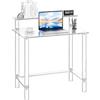 VEVOR Scrivania in Acrilico, Rettangolare a 2 Livelli Capacità di Carico 60 kg, Moderno Tavolino da Computer, per Camera da Letto, Isola Cucina, Ristorante, Ufficio, 50 x 80 x 88 cm, Trasparente