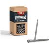 HELPMATE - Viti per terrazze 5x60 in acciaio inox A2-200 pezzi viti + 1 punta T25 - viti per pavimenti in legno per esterni (terrazze, capannoni da giardino, costruzioni in legno, ecc.)