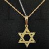 FMF Pendente E Catena In Oro 18K 750 MLT. Stella Di David 17 Mm.