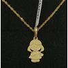 Manuel Ruso Pendente E Catena Oro 18K 750 MLS. Bambina. 15,4 Mm