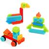 Battat - Secchio costruttore di base - Blocchi da costruzione ad incastro - Playset da 50 pezzi - Set STEM per bambini e ragazzi - Giocattolo educativo - 2 anni +