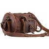 Fatto a mano Borsa Uomo Da Viaggio Vintage In Pelle Di Capra Marrone 13"