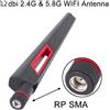 2 pz antenne 12dBi 2,4 GHz 5 GHz telecamera IP rete wireless dual-band 9,5 cm