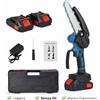 Motosega Elettrica 6'' Per Potatura Elettrosega a Batteria 48V + Caricabatterie