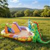 Piscina Dinosauro Gonfiabile PVC Resistente Piscina Gonfiabile con Scivolo