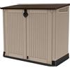 Keter ARMADIO PORTA ATTREZZI RESINA BEIGE 130X74X110 CM BOX CONTENITORE ESTERNO GIARDI