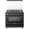 De'Longhi DELONGHI PEMA965CSG CUCINA A GAS 5 FUOCHI FORNO ELETTRICO ANTRACITE 90X60 A
