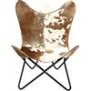 PARRYS LEATHER WORLD Pelle di Vacchetta Pieghevole Farfalla Sedia Fatto a Mano Casa Mobili