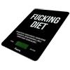 FISURA - Bilancia da cucina digitale vichy. Bilancia digitale originale 5kg/11lbs. Bilancia elettronica digiale alta precisione. Vetro e ABS. 15 x 22 (Diet, nero)