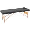 DecHome Lettino Massaggio Portatile Regolabile Cuscino Rimovibile Nero DH50360