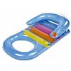 TrAdE Shop Traesio POLTRONA MATERASSINO GONFIABILE MULTICOLOR MARE PISCINA CON PORTA BIBITA 150X86C