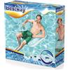 TrAdE Shop Traesio POLTRONA MATERASSINO GONFIABILE PISCINA MARE RELAX ADULTI CON PORTABICCHIERE