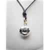 Cozzi Gioielli Ciondolo in Oro Bianco e Giallo 18 Kt (750) con ACQUAMARINA naturale - Pendente
