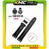 Cinturino orologio pelle per Swatch IRONY YCS YAS YGS 19mm nero