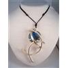 Cozzi Gioielli Ciondolo in ARGENTO 925 con Lapislazzuli naturale - Pendente Pietra Dura Lapis
