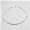 Miluna Collana Miluna di Perle mm.5/5,5 e oro bianco 18 kt