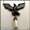 amira di transilvania Talismano Corvo Nero Strega Pendaglio Collana Uccelli Amuleto Protezione Magia