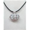 Cozzi Gioielli Ciondolo in Oro Bianco 18 Kt (750) con ZAFFIRO BIANCO naturale - pendente -