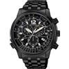 Citizen Orologio Citizen Pilot Crono Radiocontrollato Full Black CB5865-82E Riv. Aut.