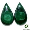 SBI Gems 29.65 Cts Naturale Malachite Pera Cabochon Paio 24x14 MM Calibrata Gemme