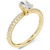 Senza marchio Anello da donna classico certificato ovale VVS1 D diamante naturale oro 14 ca...