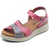 Jungla 8181 Nevada TDM Puppy Beig Sandali per Donna in pelle rossa grigia con ze