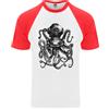 Fruit of the Loom T-Shirt Da Baseball S/S Per Uomini Scuba Octopus Diver Dive