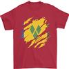 T-Shirt Da Uomo Con Bandiera Di Saint Vincent E Grenadine 100% Cotone