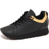LEATHER CROWN 7953N sneaker LEATHER CROWN nero oro scarpe donna shoes women